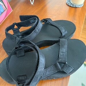 Teva Black Adjustable Strap Women's Sandals